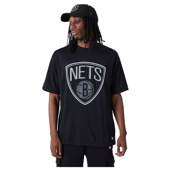 Футболка мужская New Era NBA Os Outline Mesh Brooklyn Nets с коротким рукавом