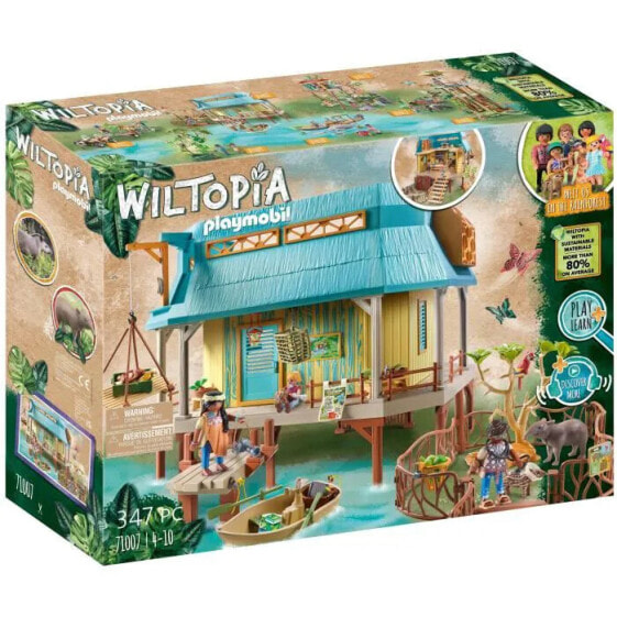 Игровой набор Playmobil - 71007 - Wiltopia - Центр ухода за животными - с более чем 80% переработанных или биосорсированных материалов.