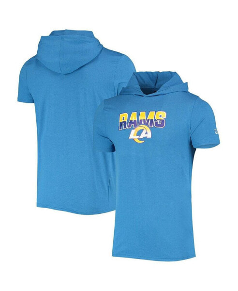 Men's Heathered Blue Los Angeles Rams Team Brushed Hoodie T-shirt