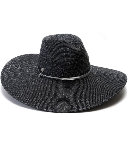 Oversized Brim Metallic Panama