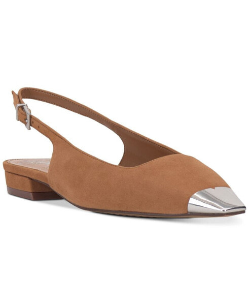 Sellyn Slingback Capped-Toe Flats