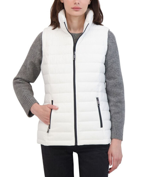 Women's Stand-Collar Zip-Front Puffer Vest