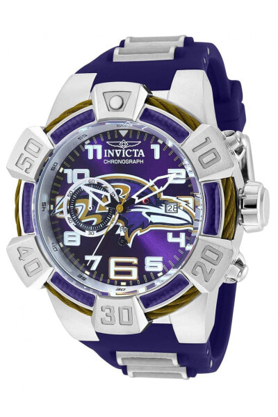 Часы Invicta Baltimore Ravens 52mm Purple White