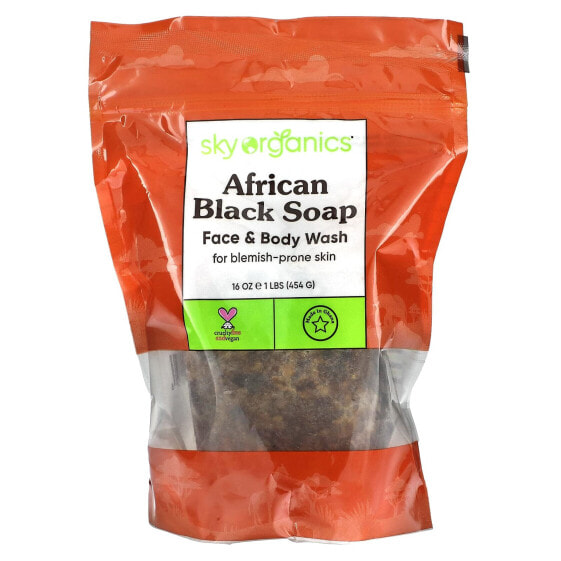 African Black Soap, Face & Body Wash, For Blemish-Prone Skin, 16 oz (454 g)