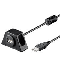 Wentronic USB2.0 AA 200 CLIP II - 2m - 2 m - USB A - USB A - Male/Female - Black