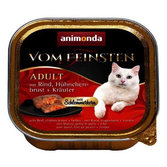 ANIMONDA Vom Feinsten Classic Beef Chicken And Breast Herbs 100g Wet Cat Food