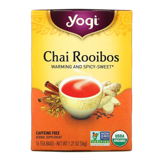 Chai Rooibos, Caffeine Free, 16 Tea Bags, 1.27 oz (36 g)