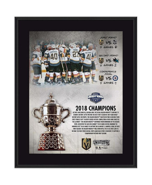 Vegas Golden Knights 10.5" x 13" 2018 Western Conference Champions Sublimated Plaque