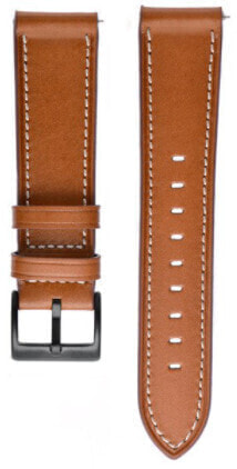 Leather strap with stitching - Brown