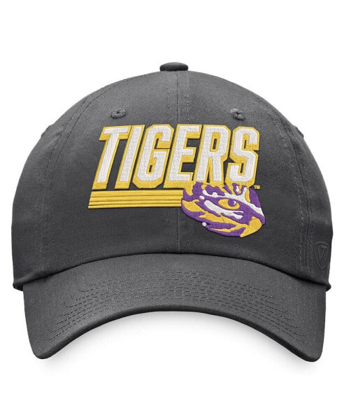 Men's Charcoal LSU Tigers Slice Adjustable Hat