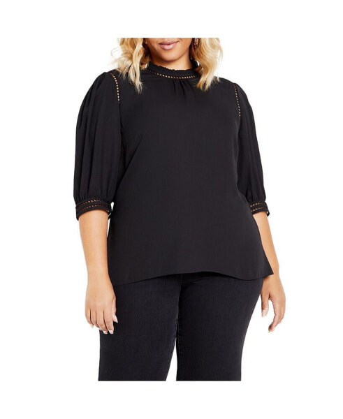 Plus Size Kiss Me Quick Elbow Sleeve Shirt