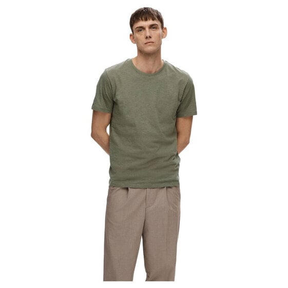 SELECTED Aspen Slub short sleeve T-shirt