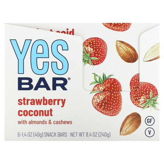 Батончики мюсли здорового перекуса Yes Bar, Macadamia Chocolate, 6 батончиков по 40 г каждый