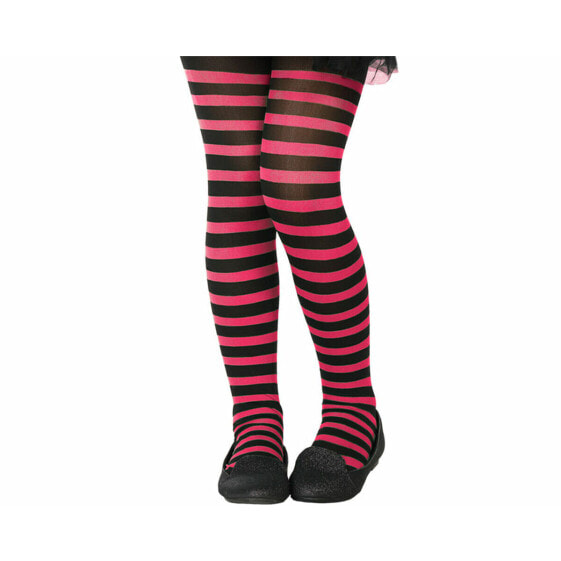 Costume Stockings Fuchsia Striped