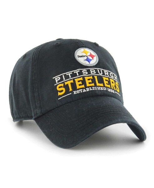 Men's Black Pittsburgh Steelers Vernon Clean Up Adjustable Hat