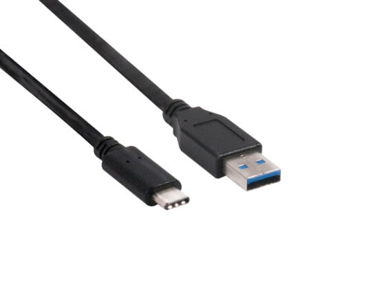 Club 3D USB 3.1 Type-C to Type-A Cable 10Gbps PD 60W M/M 1m/3.28ft, 1 m, USB C, USB A, USB 3.2 Gen 1 (3.1 Gen 1), Male/Male, Black