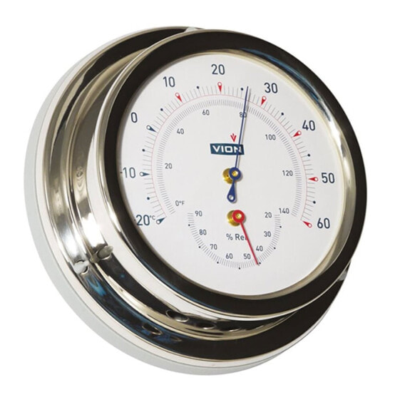 FORESTI & SUARDI 90 mm Stainless Steel Thermo-Hygrometer