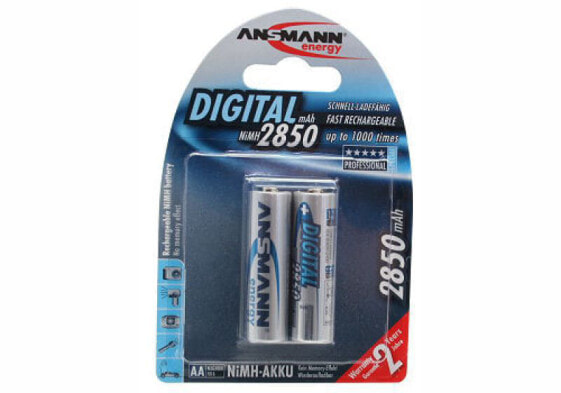 Ansmann 2850MAH Digital - Rechargeable battery - AA - Nickel-Metal Hydride (NiMH) - 1.2 V - 2 pc(s) - 2850 mAh
