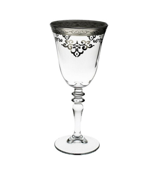 Set of 6 Water Glasses with Rich Design