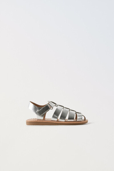 Metallic sandals