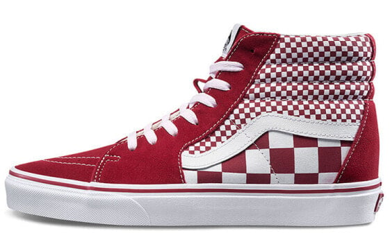 Vans SK8 HI Mix Checker Chili PepperTrue White VN0A38GEVK5 Sneakers