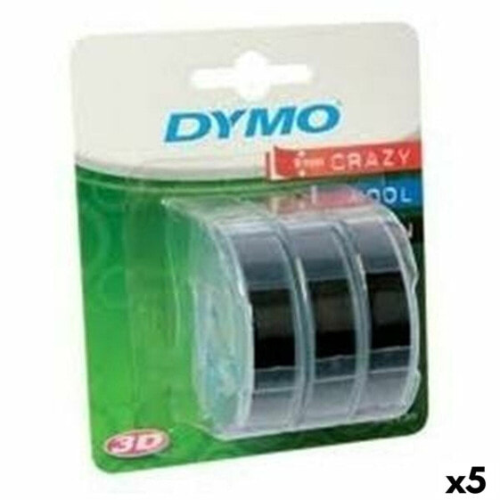 Ламинированная лента для маркировочных машин DYMO 84773 9 мм x 3 м Черный Белый (5 штук)