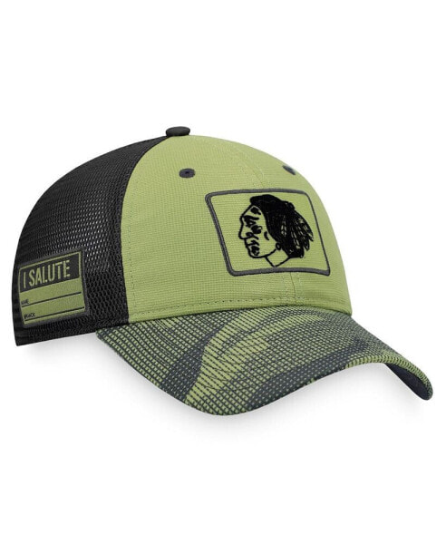 Men's Camo and Black Chicago Blackhawks Military Appreciation Snapback Hat
