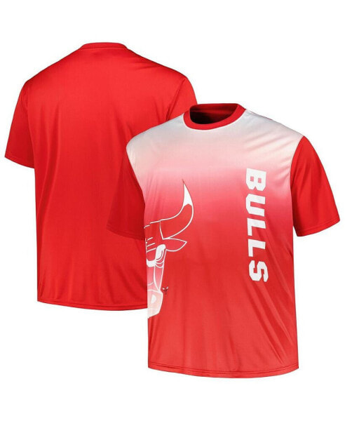 Men's Red Chicago Bulls Big and Tall Sublimated T-shirt