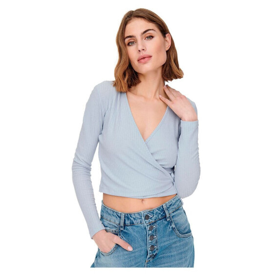 ONLY Emma Tie Wrap long sleeve T-shirt