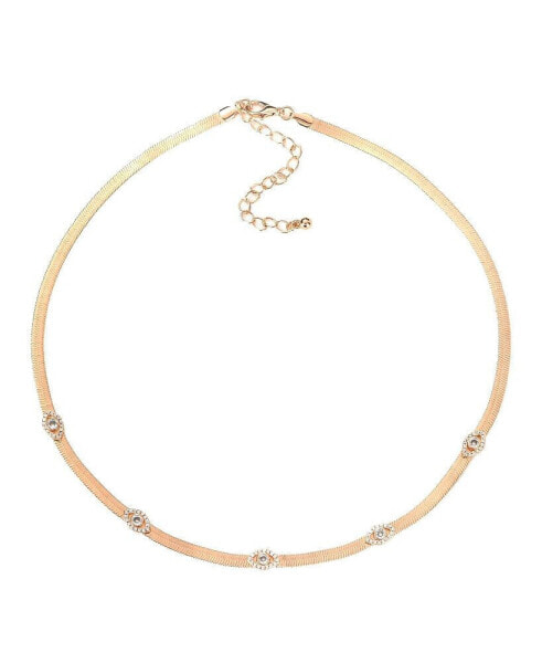 Nicole Miller gold-Tone Chain Necklace with Rhinestones