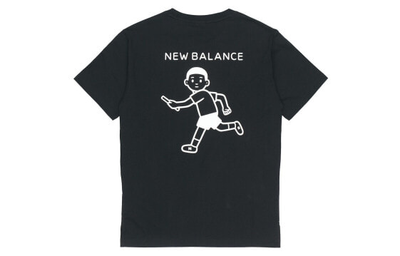 New Balance x Noritake 联名 NB小人图案短袖T恤 情侣款 黑色 / Футболка New Balance x Noritake NBT AMT02378-BK