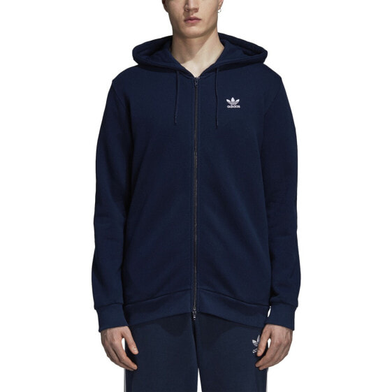 Adidas Men's Originals Trefoil Full Zip Fleece Hoodie Collegiate Navy DS9896