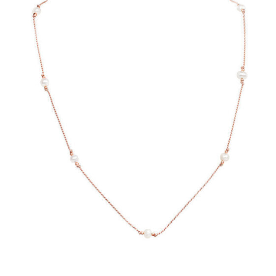 Charming string necklace with river pearls HE47K3RG-LP