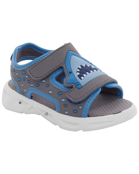 Toddler Shark Light-Up Sandals 7