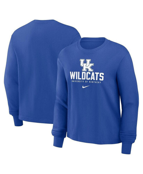 Women's Royal Kentucky Wildcats Primetime University Boxy Long Sleeve T-Shirt