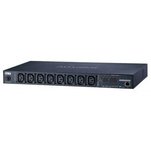 ATEN PE8108G - Monitored - 1U - Horizontal - Metal - Black - 8 AC outlet(s)