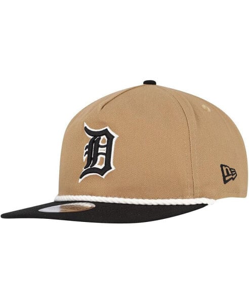 Men's Khaki/Black Detroit Tigers Golfer Snapback Hat