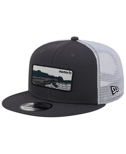 Men's Black, White Austin FC Outdoor Trucker 9FIFTY Snapback Hat