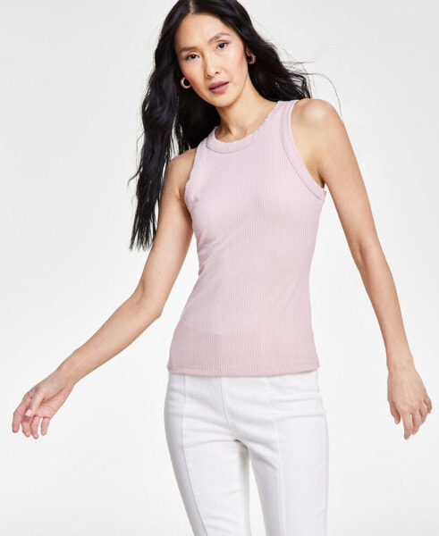 Women's Ribbed Crewneck Tank, Created for Macy's