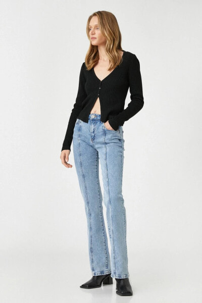 Kadın Orta İndigo Jeans 3WAL40125MD