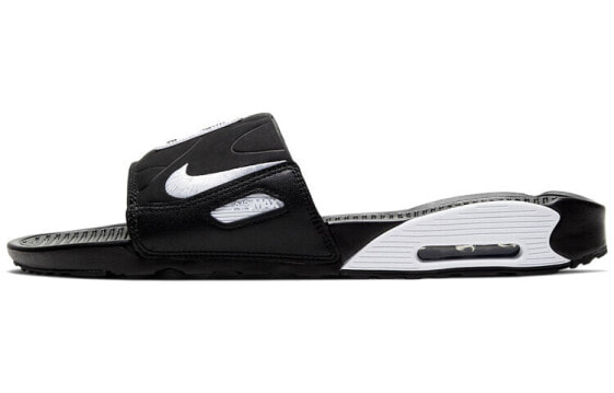 Шлепанцы мужские Nike Air Max 90 Slide черно-белые