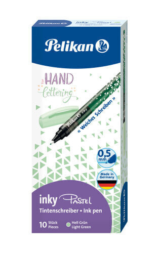 Pelikan 820011 - Clip - Stick ballpoint pen - Light Green - 10 pc(s)