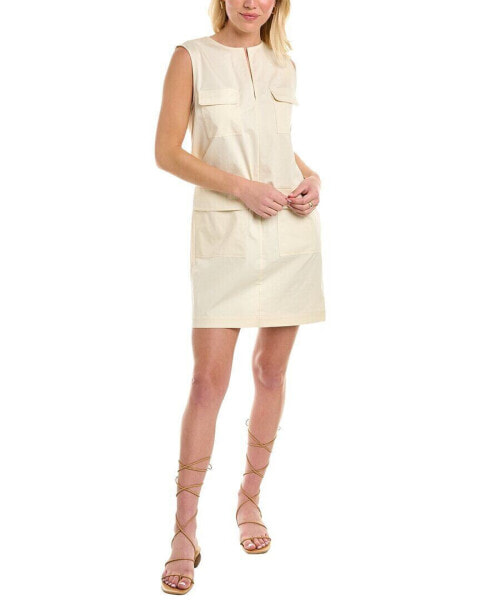 Theory Utilitarian Chino Shift Dress Women's White 0