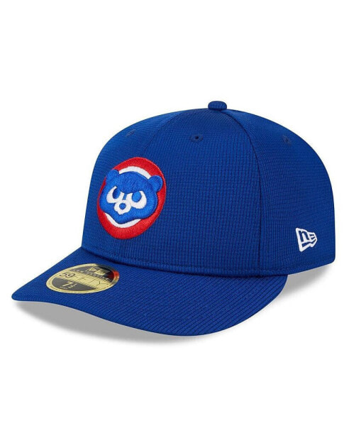 Головной убор бейсболька с плоским козырьком New Era Chicago Cubs 2024 Practice 59FIFTY Royal мен's