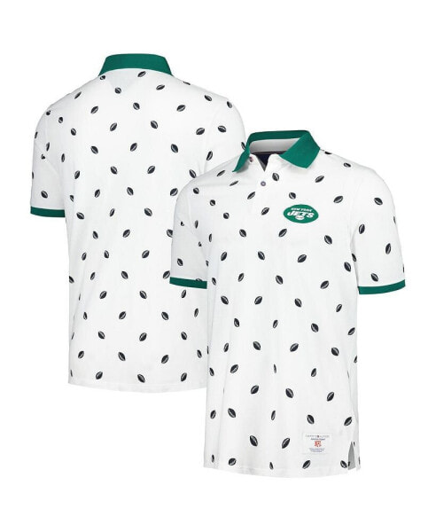 Men's White New York Jets Bryce Pique Polo Shirt