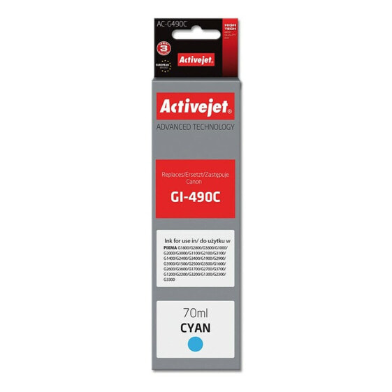 Original Ink Cartridge Activejet AC-G490C Cyan