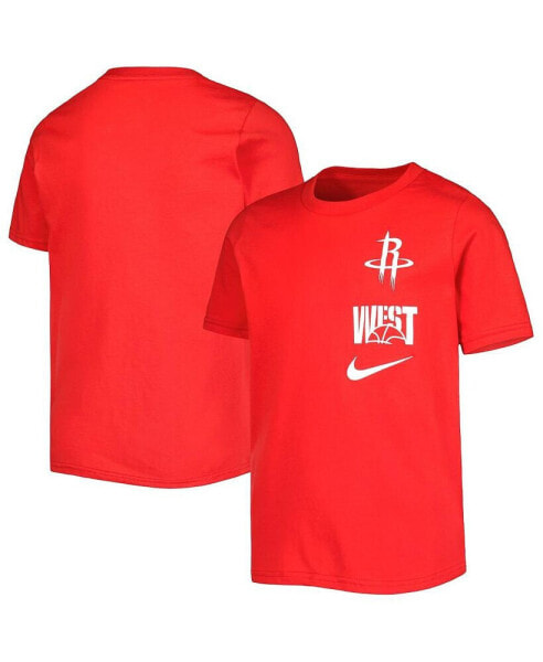 Youth Red Houston Rockets Vs Block Essential T-shirt