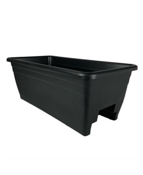 Deck Rail Box Planter, Black - 24in