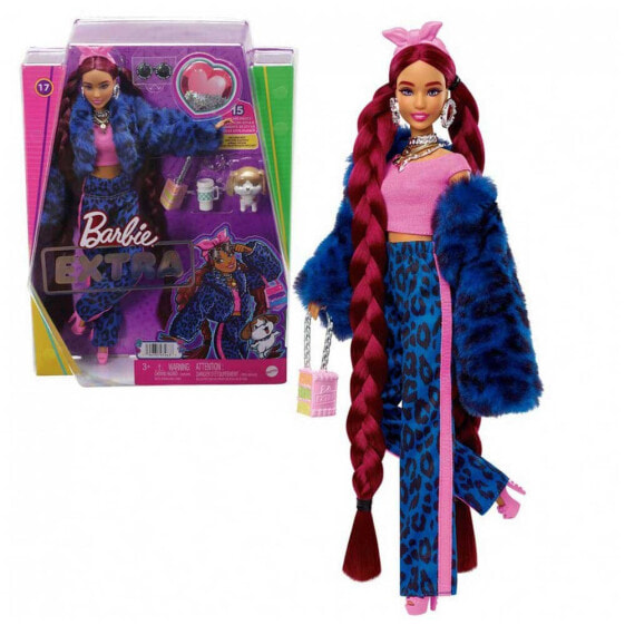 BARBIE Extra Blue Leopard Tracksuit Doll