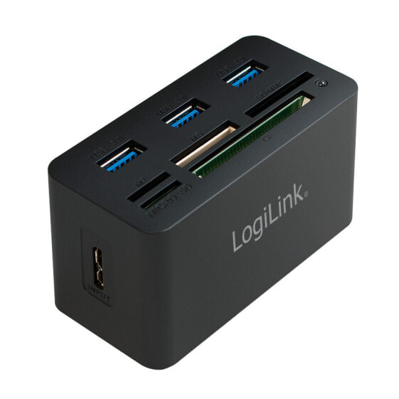 Картридер LogiLink CR0042 USB 3.2 Gen 1 (3.1 Gen 1) Type-A - USB 2.0 - USB 3.2 Gen 1 (3.1 Gen 1) Type-A - CF - MS Duo - MS Micro (M2) - MicroSD (TransFlash) - 5000 Mbit/s - 1 м - 85 мм